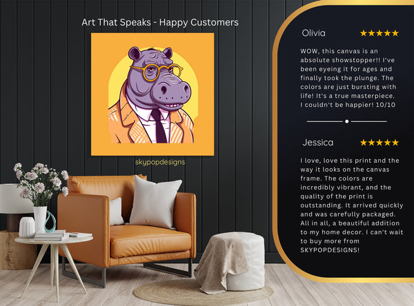Hippopotamus Art - View 8
