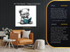 Teddy Bear Reading Book Art - View 8
