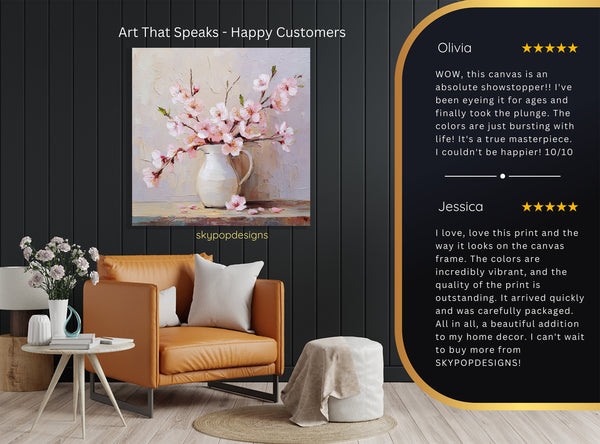 Cherry Blossom Vase Art - View 8