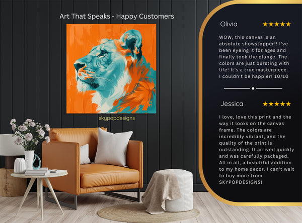 Lion Abstract Art - View 8
