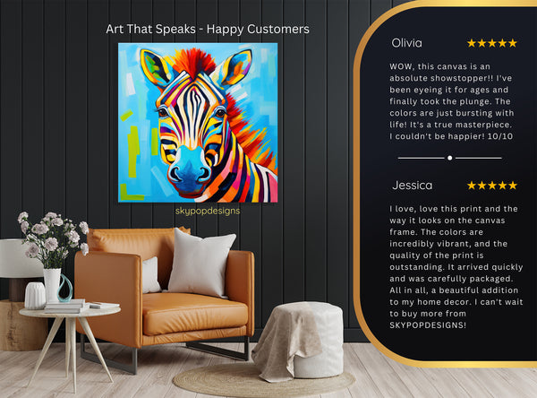 Zebra Splash Art - View 8