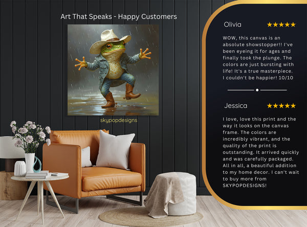 Cowboy Frog Art - View 8
