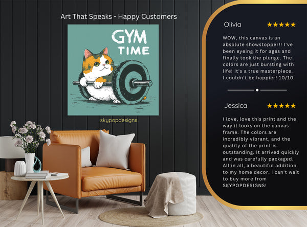 Cat Gym Time Art - View 8