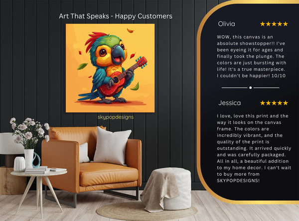 Parrot Guitarist Art - View 8