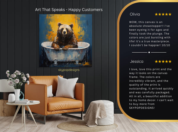 Bear Bathtub Art - View 8