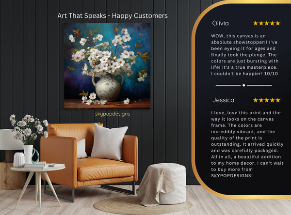 Cherry Blossoms Vase Art - View 8