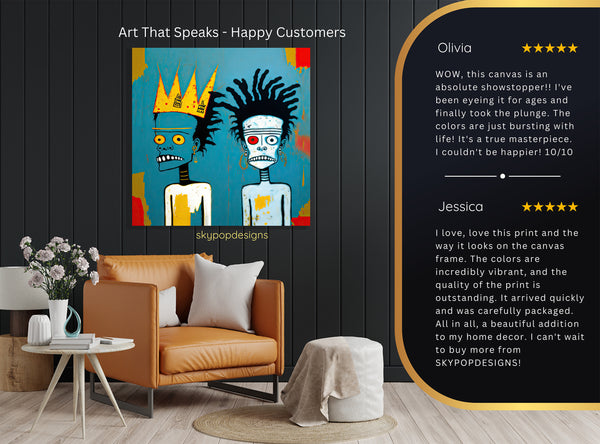 Basquiat Inspired Figures Art - View 8