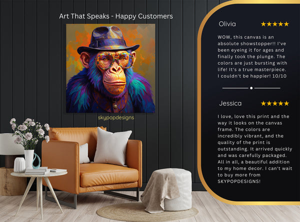 Chimpanzee Portrait Art - View 8