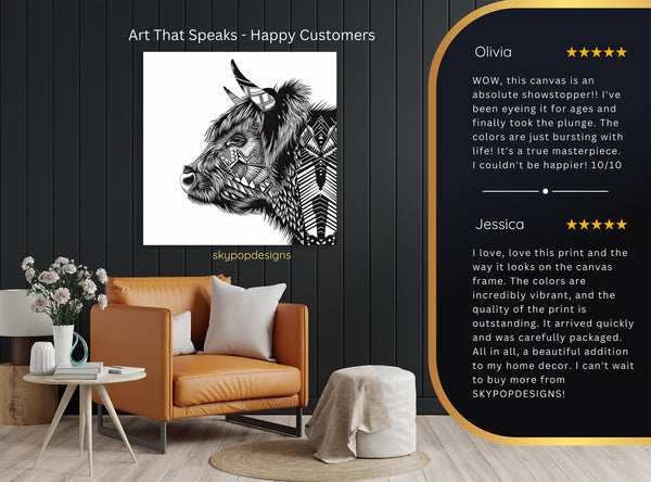 Highland Cow Art - View 8