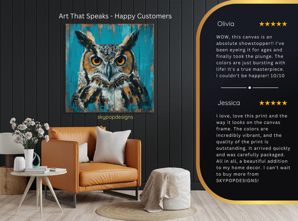 Owl Wood Art - View 8