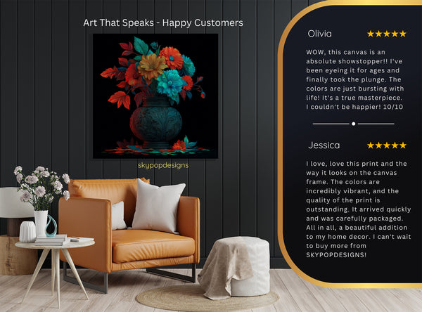 Floral Vase Art - View 8
