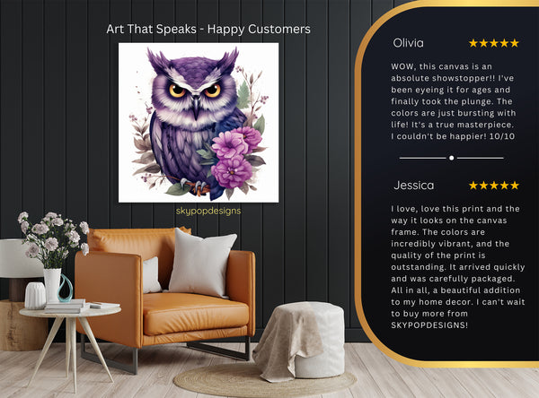 Owl Floral Art - View 8