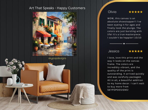 European Cafe Scene Art - View 8