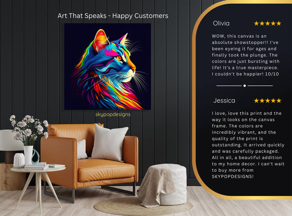 Rainbow Cat Art - View 8