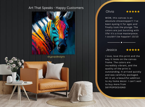Zebra Splash Art - View 8