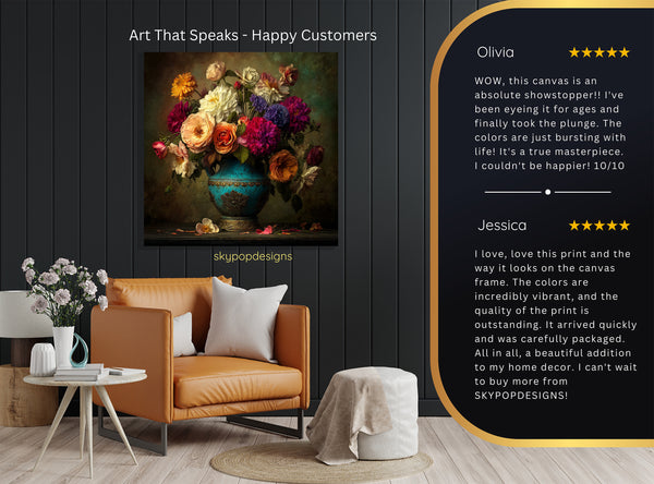 Floral Vase Art - View 8