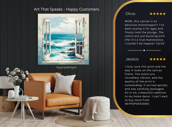 Ocean Window View Art - View 8