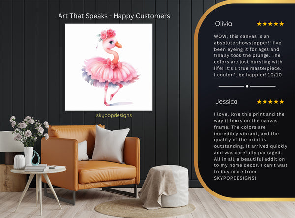 Ballerina Flamingo Art - View 8
