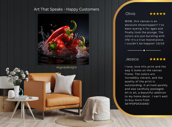 Red Pepper Splash Art - View 8