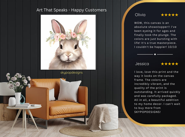 Bunny Spring Floral Crown Art - View 8