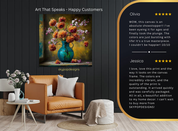 Vibrant Floral Arrangement Art - View 8
