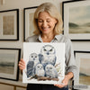Owl Family Art - View 9