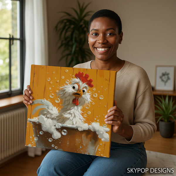 Rooster Bath Time Art - View 9