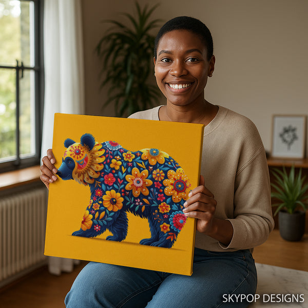 Bear Floral Art - View 9