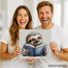 Sloth Bookworm Art - View 9