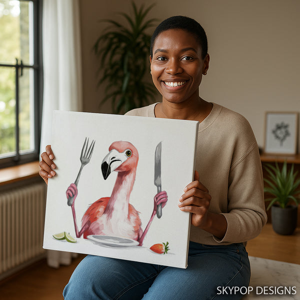 Flamingo Dinner Party Art - View 9