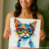 Hipster Cat in Glasses Art - View 9
