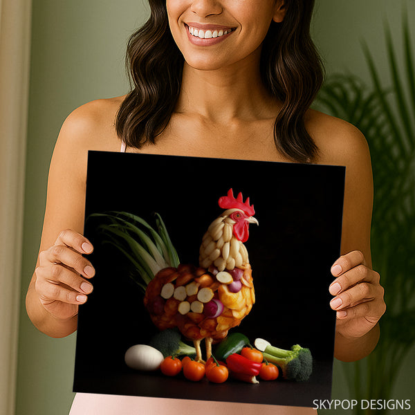Rooster Vegetable Art - View 9
