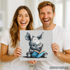 Rhino Reading Art - View 9