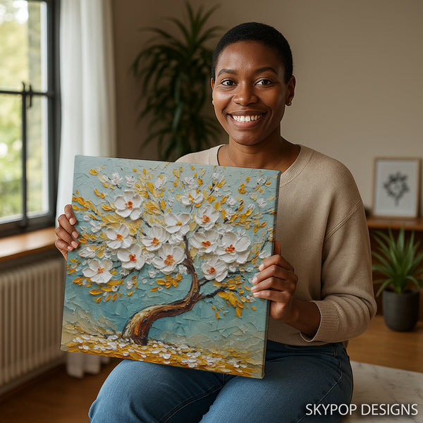 White Blossom Tree Art - View 9