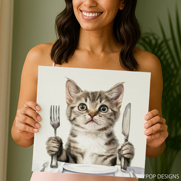 Kitten Dinner Art - View 9