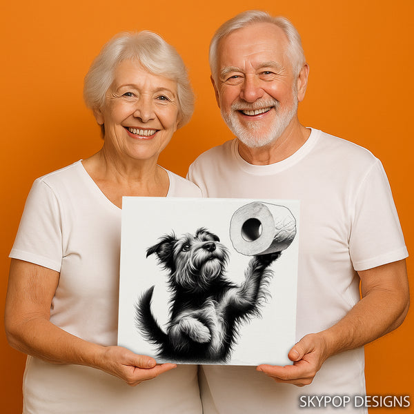 Miniature Schnauzer Toilet Paper Art - View 9