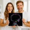 Rainbow Streaks Afro Woman Art - View 9