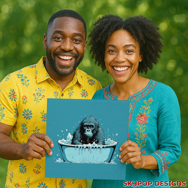Gorilla Bath Time Art - View 9