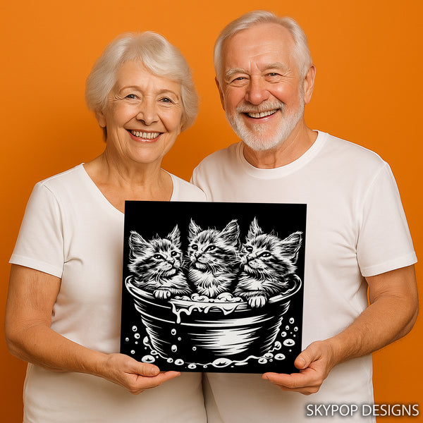 Bathtime Kitties Art - View 9
