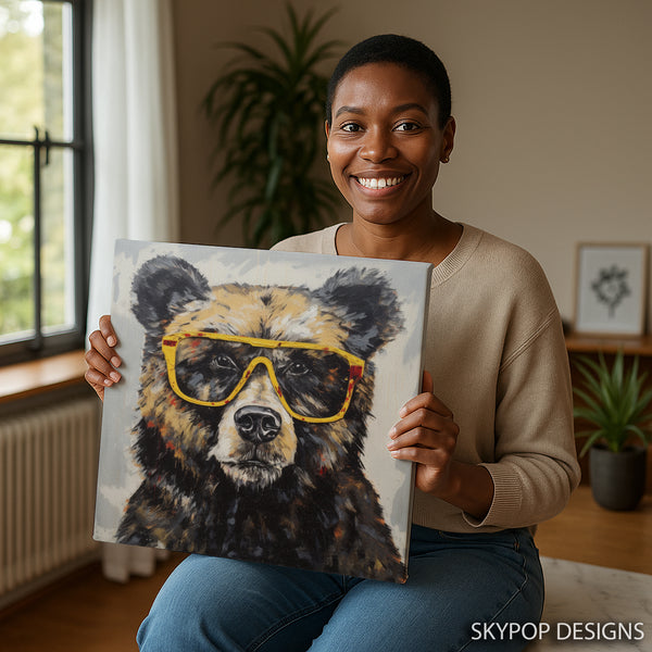 Hipster Bear Art - View 9
