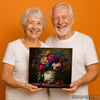 Vintage Floral Vase Art - View 9