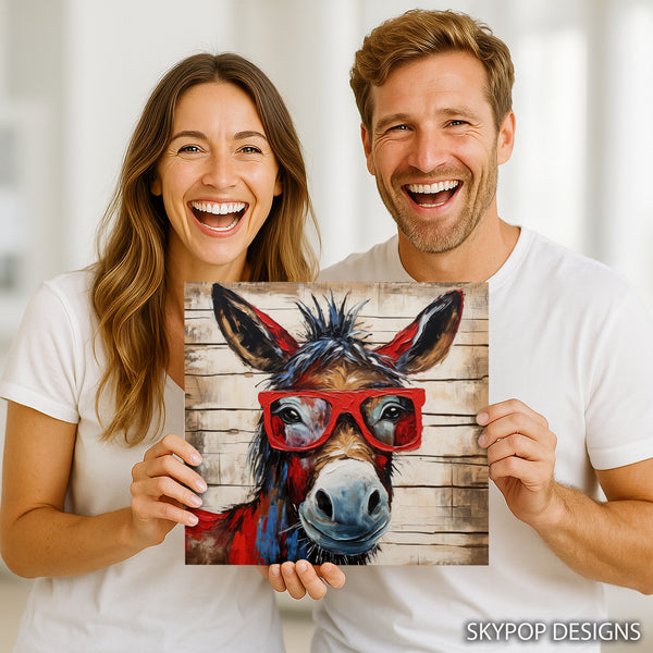 Donkey with Red Glasses Art - View 9