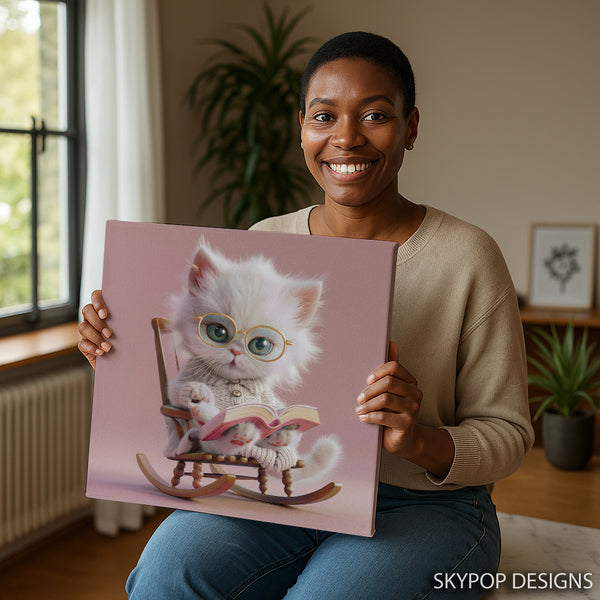 Cat Reading Art - View 9