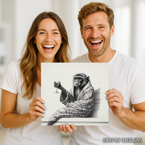 Monkey Champagne Art - View 9