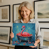 Flamingo Bath Time Art - View 9