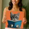 Cat Reading Art - View 9