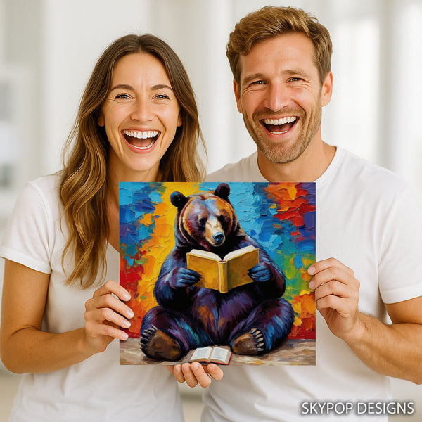 Bear Reading Book Art - View 9
