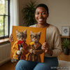 Cat with Roses Art - View 9