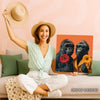 Gorillas With Flowers Art - View 9