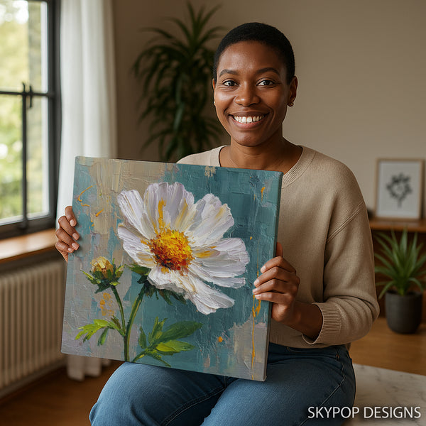 White Daisy Bloom Art - View 9